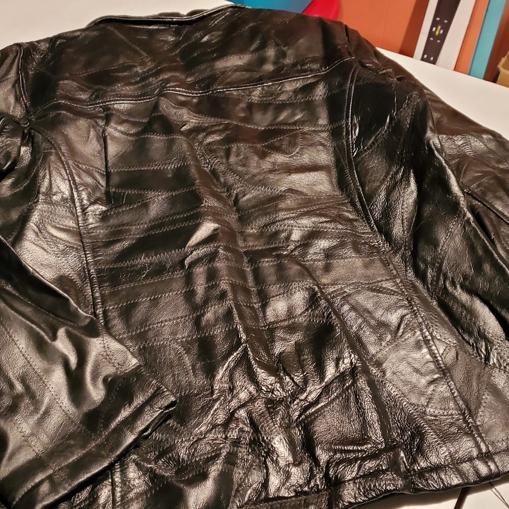 Cellini Leather Jacket Size Large - image 3